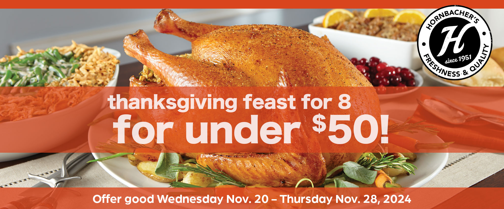 Thanksgiving feast for 8 for under $50